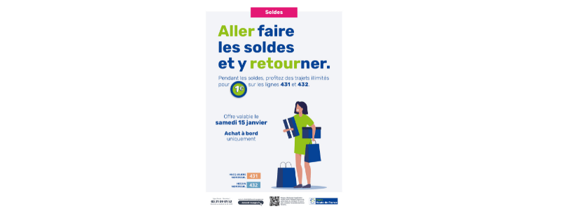 Soldes sur les lignes 431 & 432