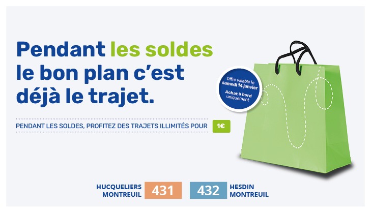 pendant les soldes, le bon plan c’est déjà le trajet